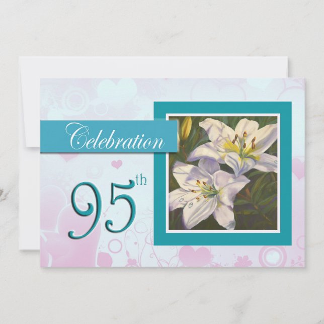 Invitación a la fiesta de cumpleaños 95 - Lily (Anverso)