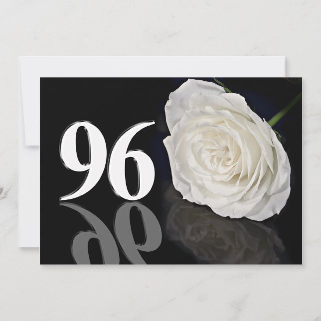 Invitación a la fiesta de cumpleaños 96 años (Anverso)