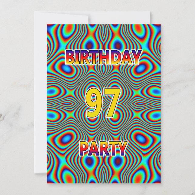 Invitación a la fiesta de cumpleaños 97 (Anverso)