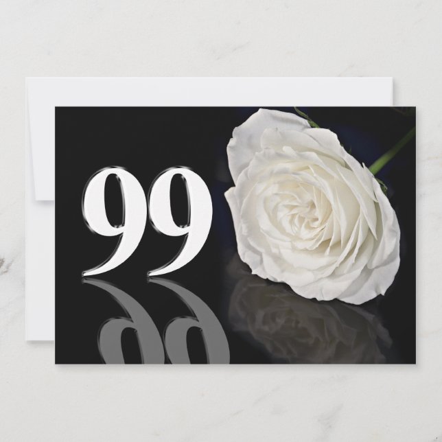 Invitación a la fiesta de cumpleaños 99 años (Anverso)