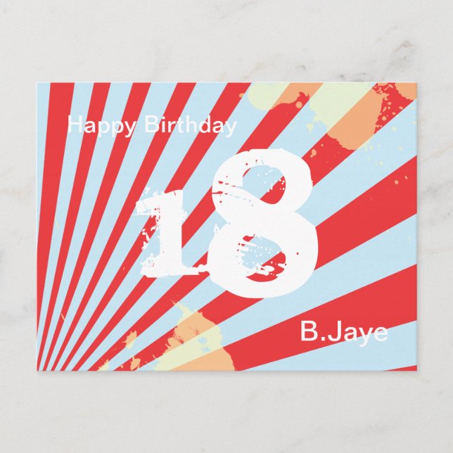 Invitación a la fiesta de cumpleaños adolescente/G (Anverso)