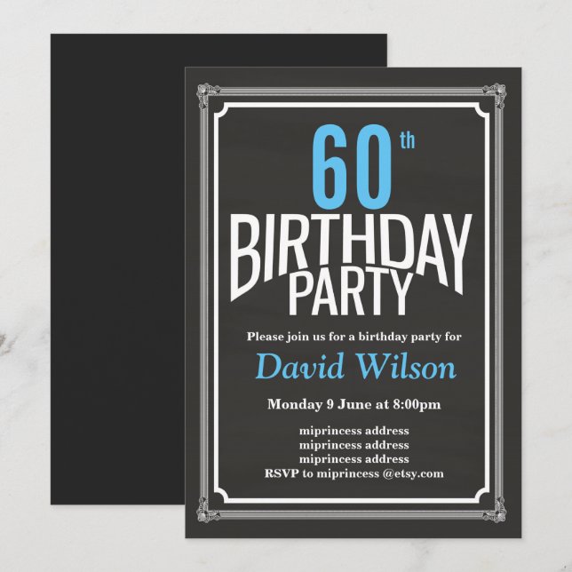 Invitación a la fiesta de cumpleaños, antecedentes (Anverso / Reverso)