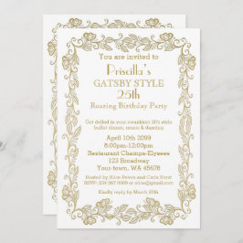 Invitación a la fiesta de cumpleaños Art Déco, Muj