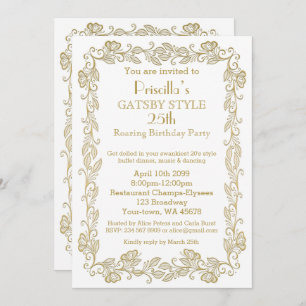 Invitación a la fiesta de cumpleaños Art Déco, Muj