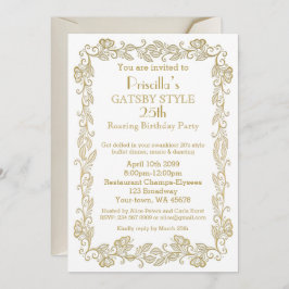 Invitación a la fiesta de cumpleaños Art Déco, Muj