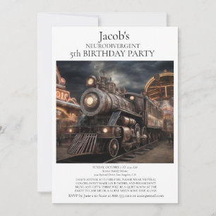 Invitación a la fiesta de cumpleaños autista neuro