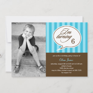 Invitación a la fiesta de cumpleaños - Azul