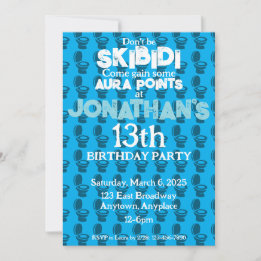 Invitación a la Fiesta de Cumpleaños Azul del Inod