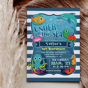 Invitación a la fiesta de cumpleaños bajo el mar