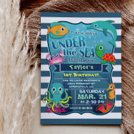 Invitación a la fiesta de cumpleaños bajo el mar
