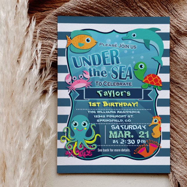 Invitación a la fiesta de cumpleaños bajo el mar (Subido por el creador)