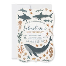 Invitación a la fiesta de cumpleaños bajo el mar