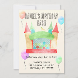 Invitación a la fiesta de cumpleaños Bash de Bonza