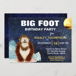 Invitación a la fiesta de cumpleaños Big Foot