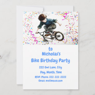 Invitación a la fiesta de cumpleaños BMX Mountain 