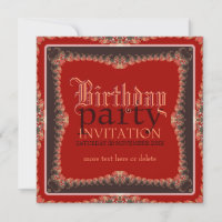 Invitación a la fiesta de cumpleaños bohemias de l