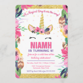 Invitación a la fiesta de cumpleaños Boho Magical