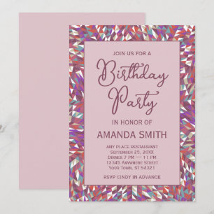 Invitación a la fiesta de cumpleaños Boho Mandala