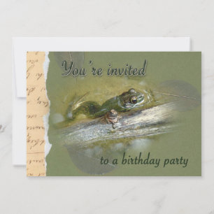 Invitación a la fiesta de cumpleaños - Bullfrog am
