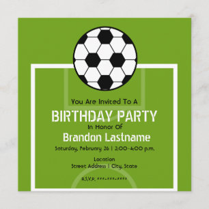 Invitación a la fiesta de cumpleaños - Campo de fú