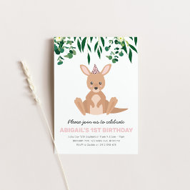 Invitación a la fiesta de cumpleaños canguro
