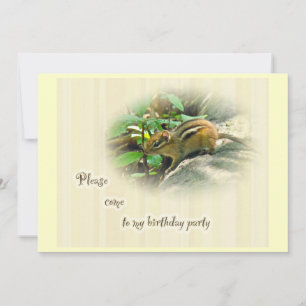 Invitación a la fiesta de cumpleaños - Chipmunk