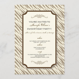 Invitación a la fiesta de cumpleaños (chocolate)