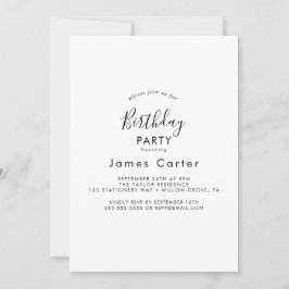 Invitación a la fiesta de cumpleaños con estilo de