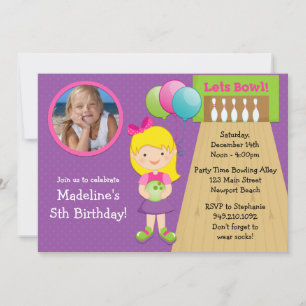 Invitación a la fiesta de cumpleaños con foto