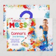 Invitación a la fiesta de cumpleaños con foto