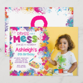 Invitación a la fiesta de cumpleaños con foto