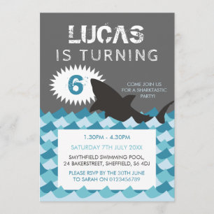 Invitación a la fiesta de cumpleaños con tema de t