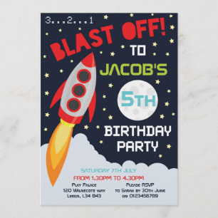 Invitación a la fiesta de cumpleaños con temática 