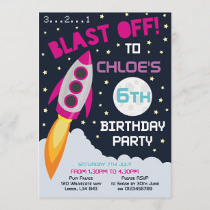 Invitación a la fiesta de cumpleaños con temática 