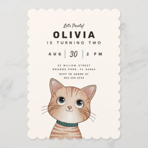 Invitación a la fiesta de cumpleaños con un lindo