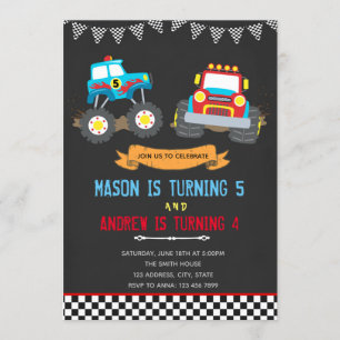 Invitación a la fiesta de cumpleaños conjunta de m