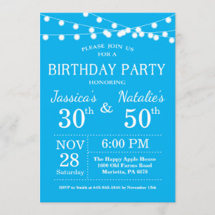 Invitación a la fiesta de cumpleaños conjunta para