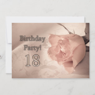 Invitación a la fiesta de cumpleaños de 18 años