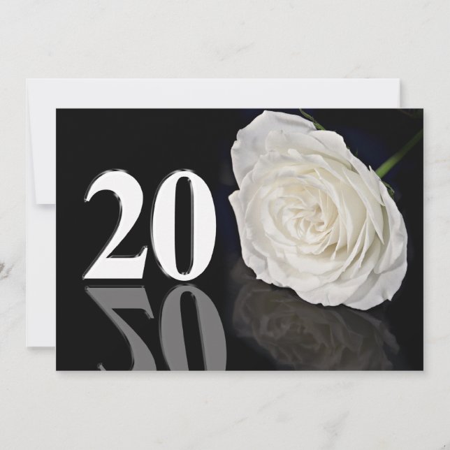 Invitación a la fiesta de cumpleaños de 20 años (Anverso)