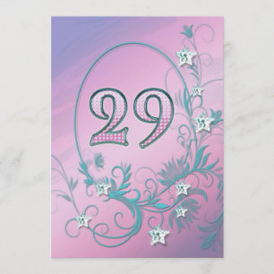 Invitación a la fiesta de cumpleaños de 29 años