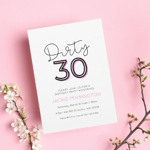 Invitación a la fiesta de cumpleaños de 30 años de