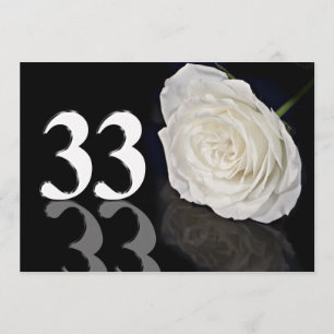 Invitación a la fiesta de cumpleaños de 33 años