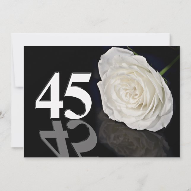 Invitación a la fiesta de cumpleaños de 45 años (Anverso)
