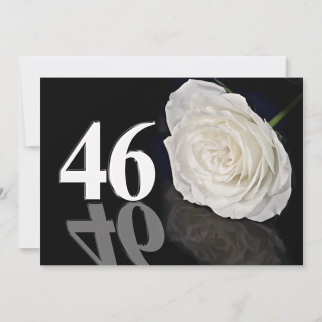 Invitación a la fiesta de cumpleaños de 46 años (Anverso)