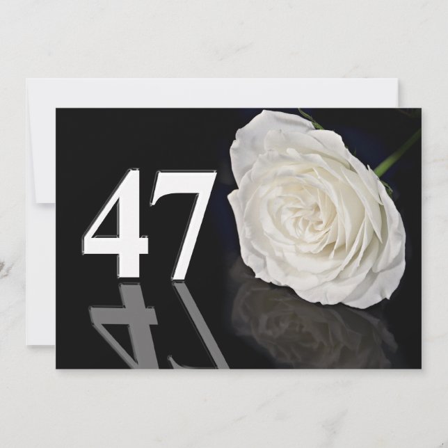 Invitación a la fiesta de cumpleaños de 47 años (Anverso)