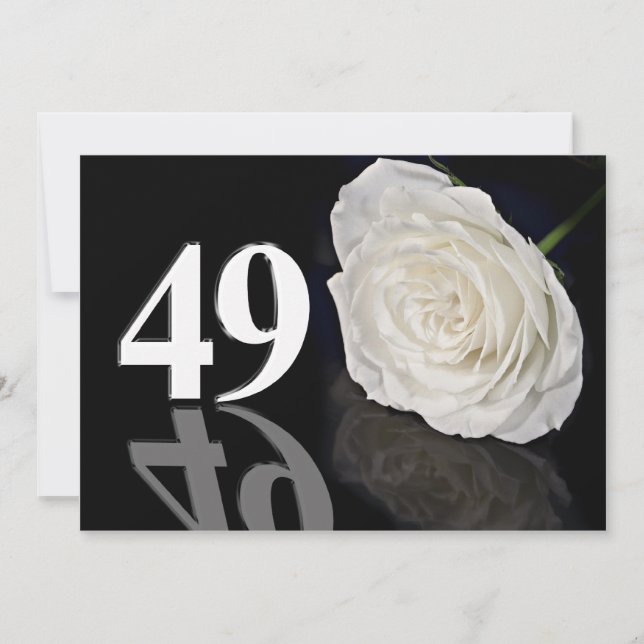 Invitación a la fiesta de cumpleaños de 49 años (Anverso)