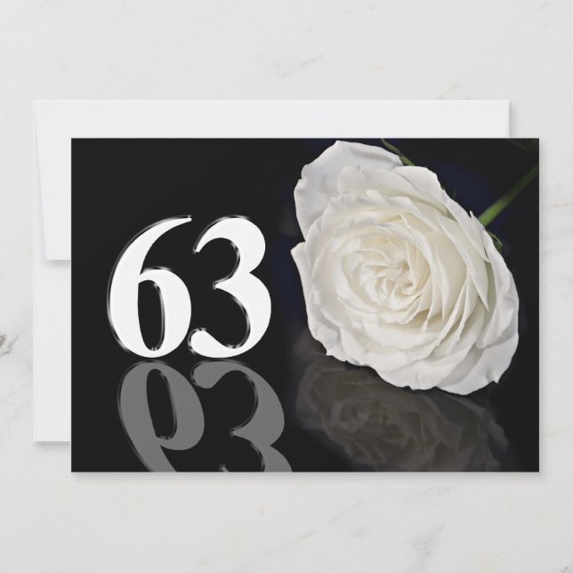 Invitación a la fiesta de cumpleaños de 63 años (Anverso)