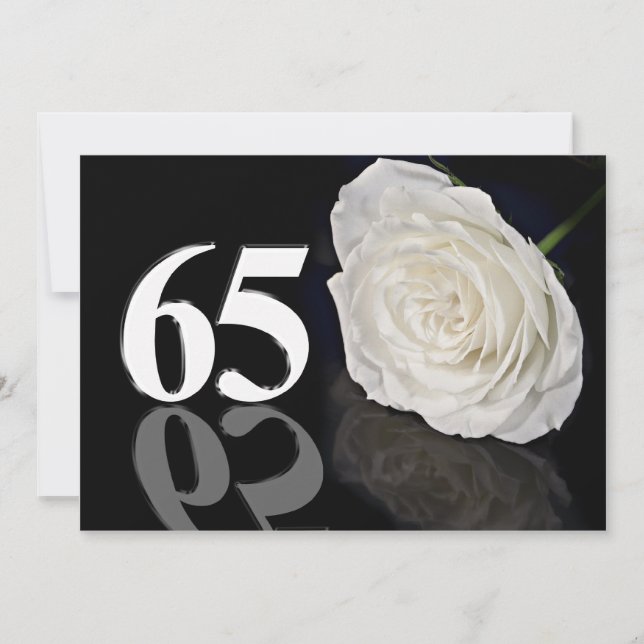 Invitación a la fiesta de cumpleaños de 65 años (Anverso)