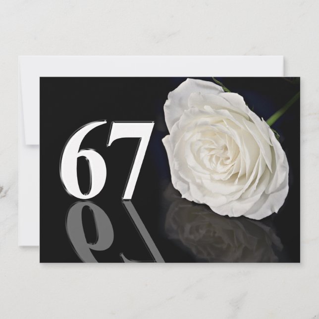 Invitación a la fiesta de cumpleaños de 67 años (Anverso)