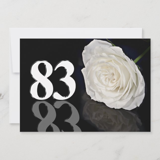 Invitación a la fiesta de cumpleaños de 83 años (Anverso)